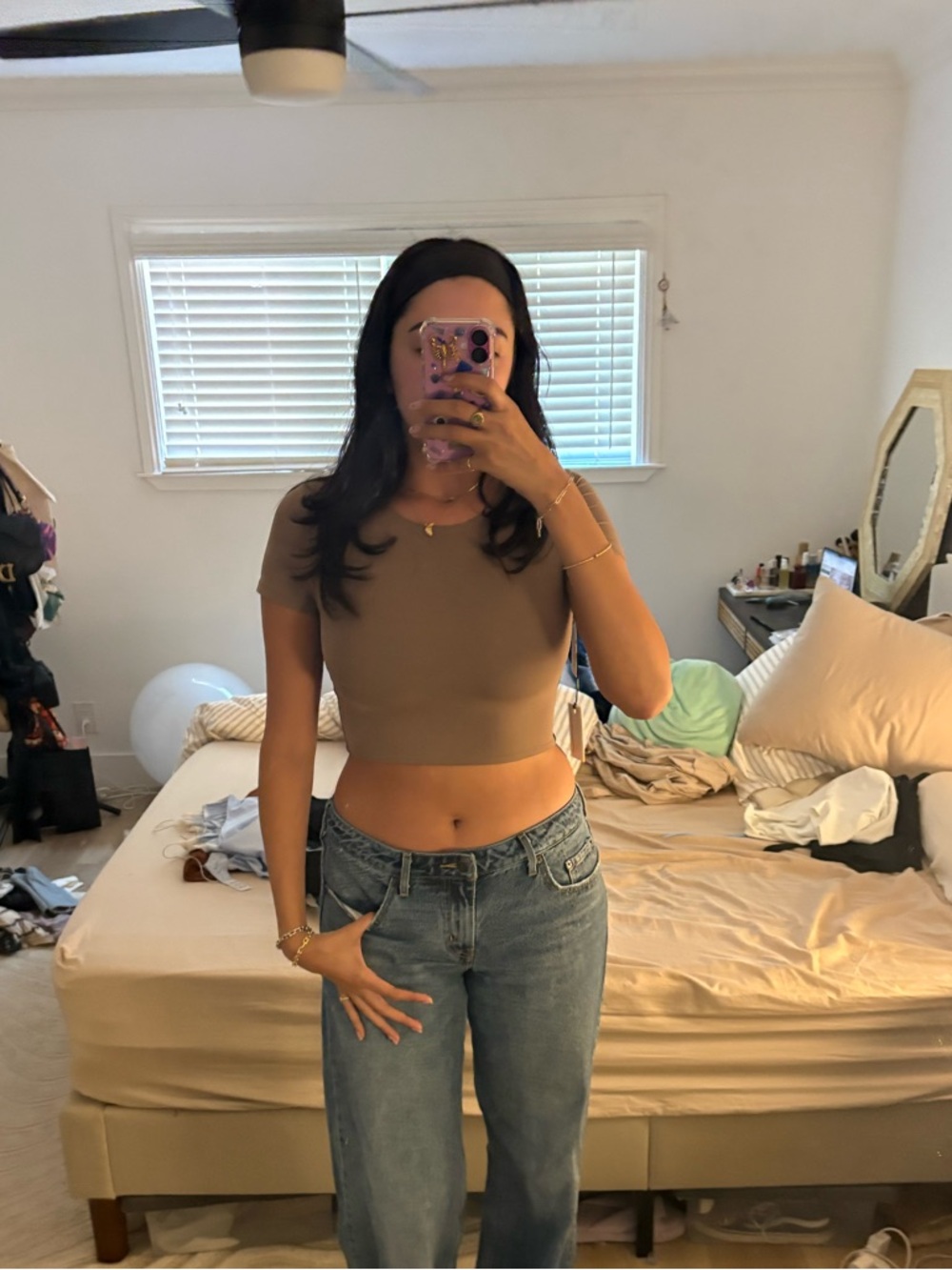 Babaton brown crop top